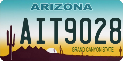 AZ license plate AIT9028