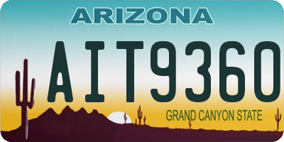 AZ license plate AIT9360