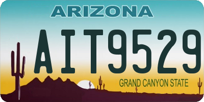 AZ license plate AIT9529