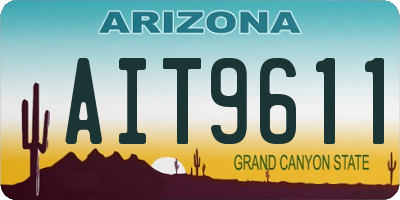AZ license plate AIT9611