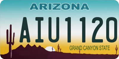 AZ license plate AIU1120