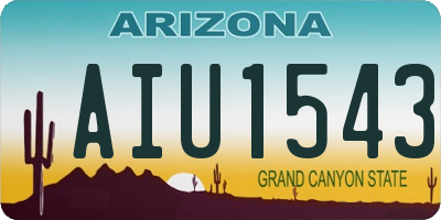 AZ license plate AIU1543