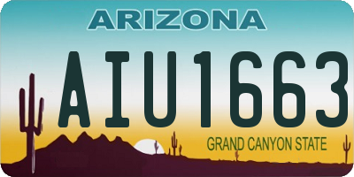 AZ license plate AIU1663