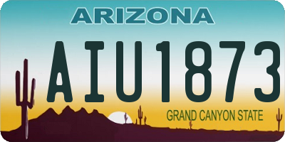 AZ license plate AIU1873