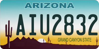 AZ license plate AIU2832