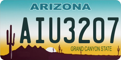 AZ license plate AIU3207