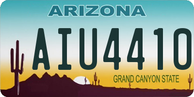 AZ license plate AIU4410