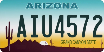 AZ license plate AIU4572