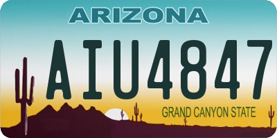AZ license plate AIU4847