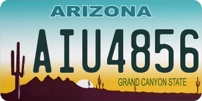 AZ license plate AIU4856