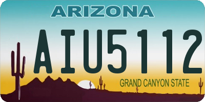 AZ license plate AIU5112