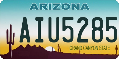 AZ license plate AIU5285