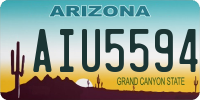 AZ license plate AIU5594