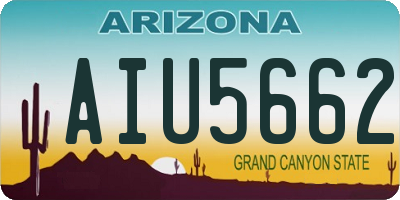 AZ license plate AIU5662