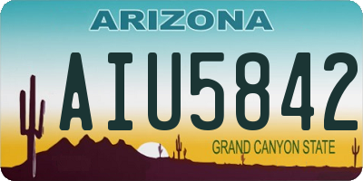 AZ license plate AIU5842