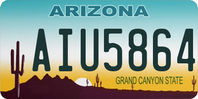 AZ license plate AIU5864