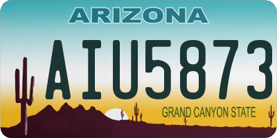 AZ license plate AIU5873