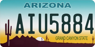 AZ license plate AIU5884