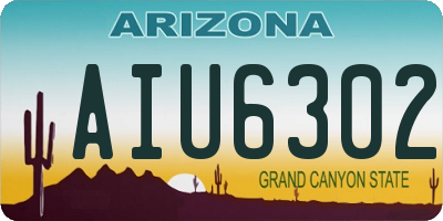 AZ license plate AIU6302
