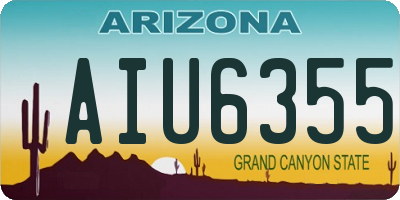 AZ license plate AIU6355