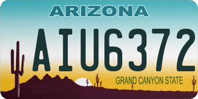 AZ license plate AIU6372
