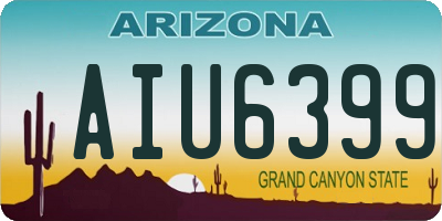 AZ license plate AIU6399