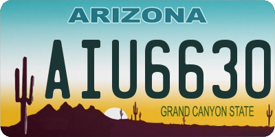 AZ license plate AIU6630