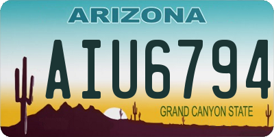AZ license plate AIU6794