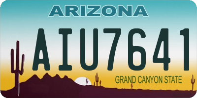 AZ license plate AIU7641