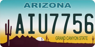 AZ license plate AIU7756