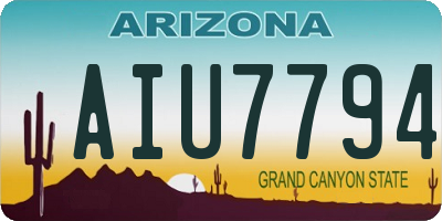 AZ license plate AIU7794
