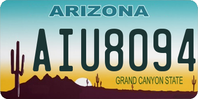 AZ license plate AIU8094