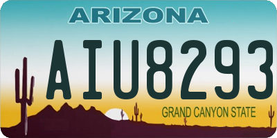 AZ license plate AIU8293