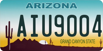 AZ license plate AIU9004