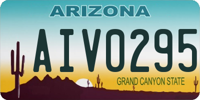 AZ license plate AIV0295