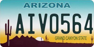 AZ license plate AIV0564