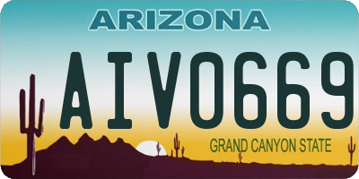 AZ license plate AIV0669