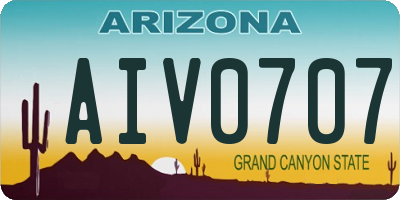 AZ license plate AIV0707