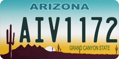 AZ license plate AIV1172