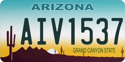 AZ license plate AIV1537