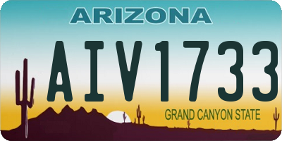AZ license plate AIV1733
