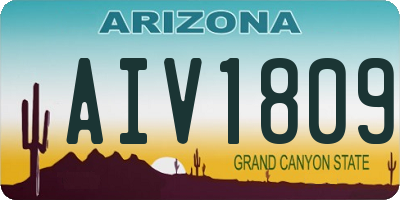 AZ license plate AIV1809
