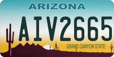 AZ license plate AIV2665