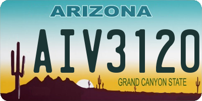 AZ license plate AIV3120