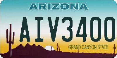 AZ license plate AIV3400