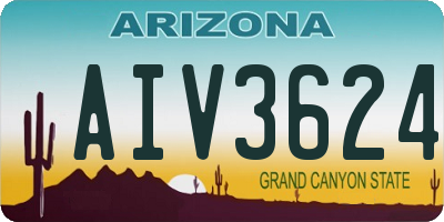AZ license plate AIV3624