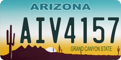 AZ license plate AIV4157