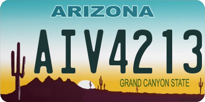 AZ license plate AIV4213