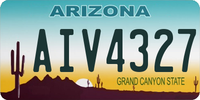 AZ license plate AIV4327