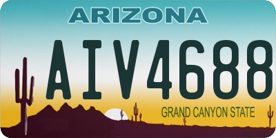 AZ license plate AIV4688